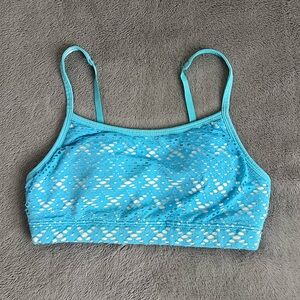 Blue sports bra